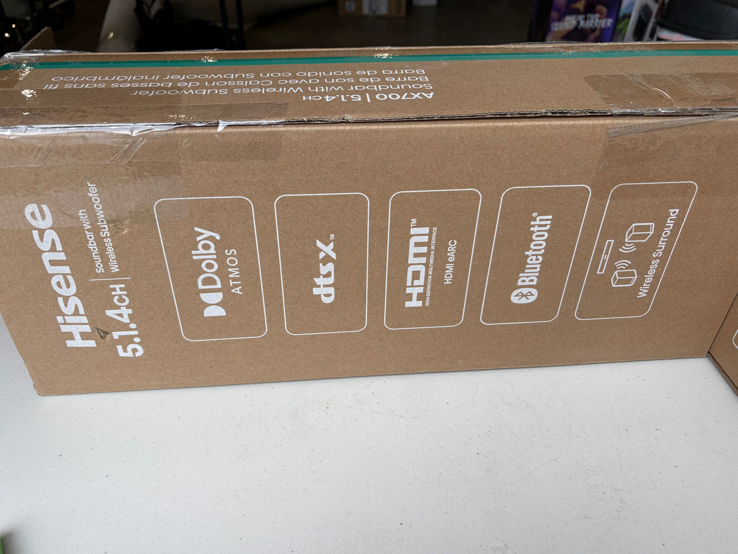 New Hisense AX700 5.1.4 Ch Soundbar with Wireless Subwoofer